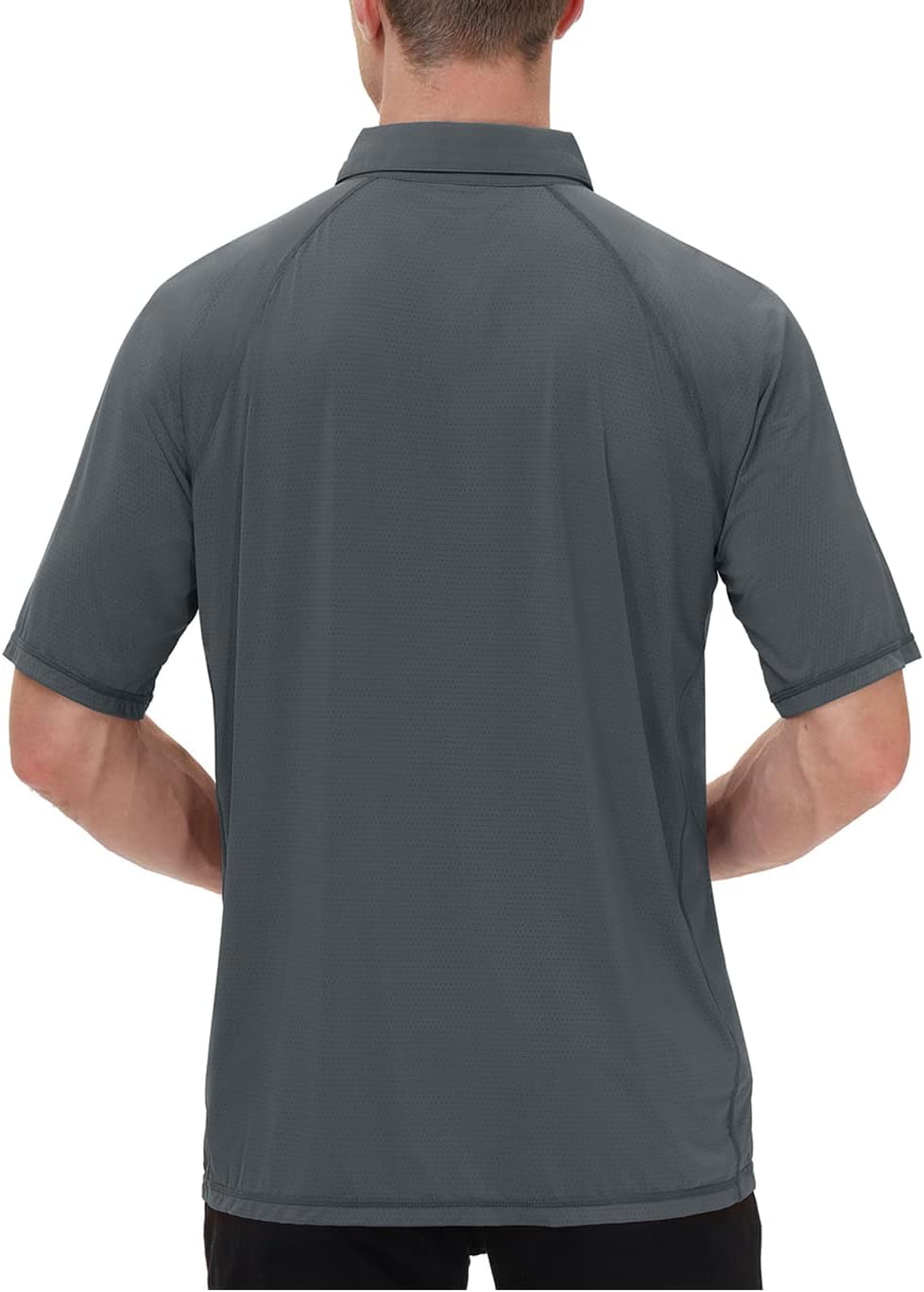 MOHEEN Men'S Moisture Wicking Short Sleeve Polo Shirts UPF 50+ Lightweight Performance Golf Shirts M-6XL