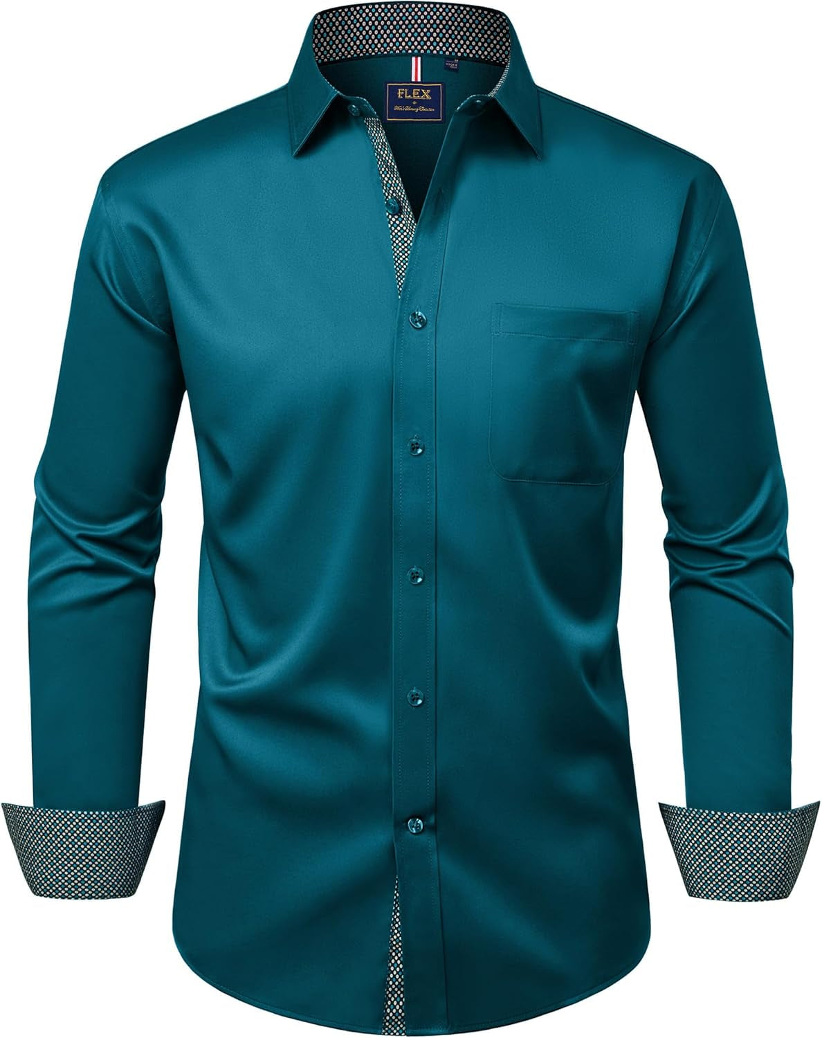 Alimens & Gentle Men'S Dress Shirts Long Sleeve Wrinkle-Free Business Casual Button down Shirt