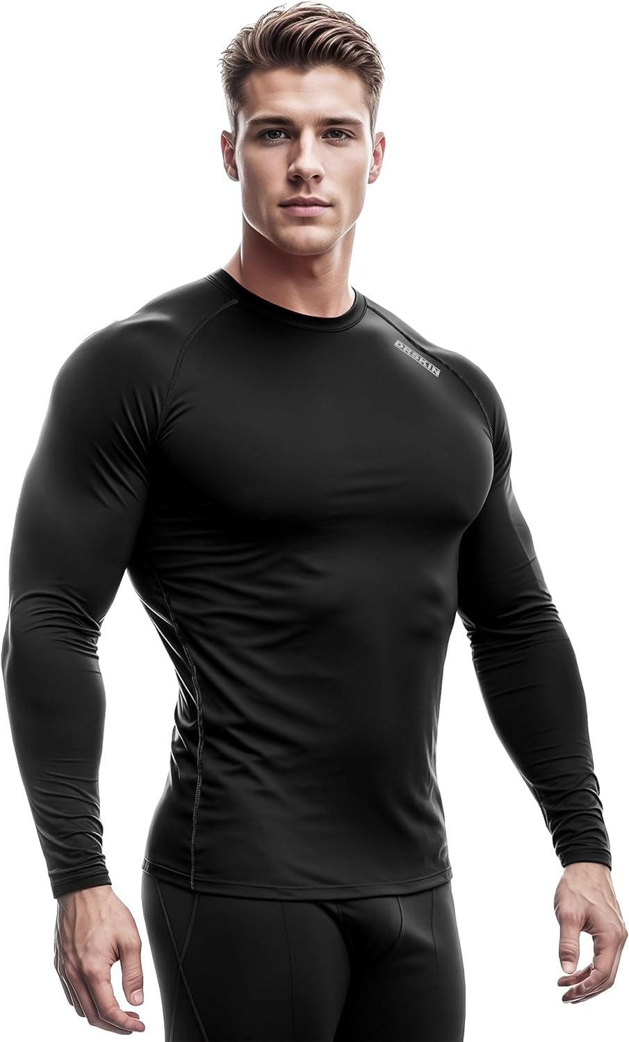 DRSKIN 4, 3, 2 or 1 Pack Men'S Compression Shirts Top Long Sleeve Sports Baselayer Workout Running Athletic Active