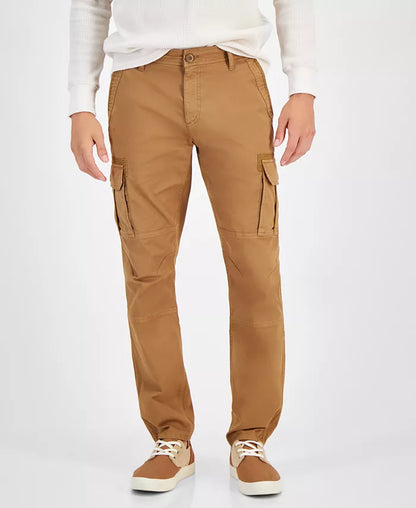 Men'S Garment-Dyed Straight-Fit Morrison Tapered Cargo Pants, Created for Macy'S