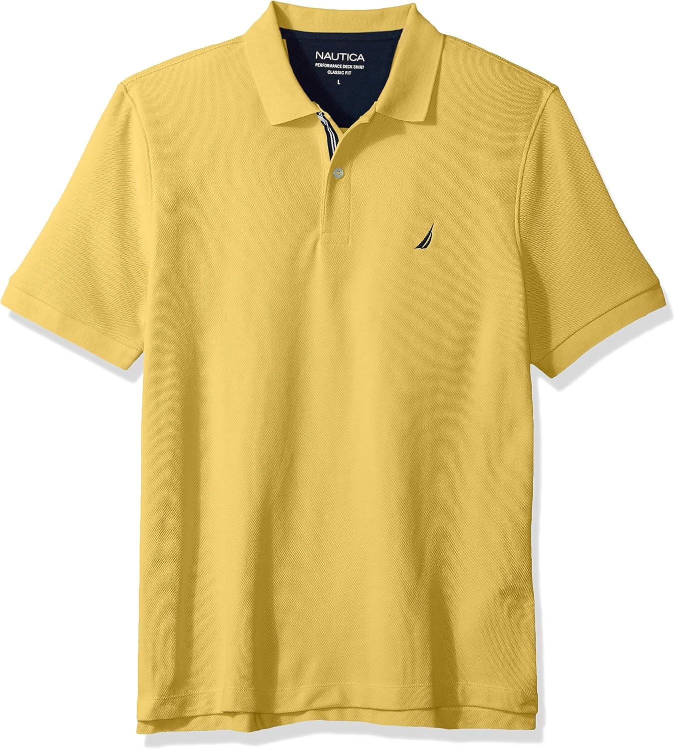 Nautica Men'S Classic Short Sleeve Solid Performance Deck Polo Shirt