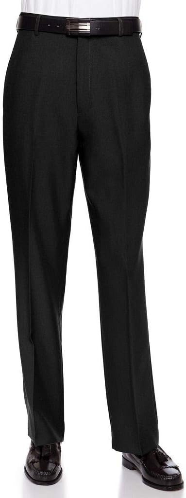 RGM Mens Dress Pants Flat Front - Machine Washable Casual Pants Comfortable for Everyday Wear - Versatile Suit Pant for Work