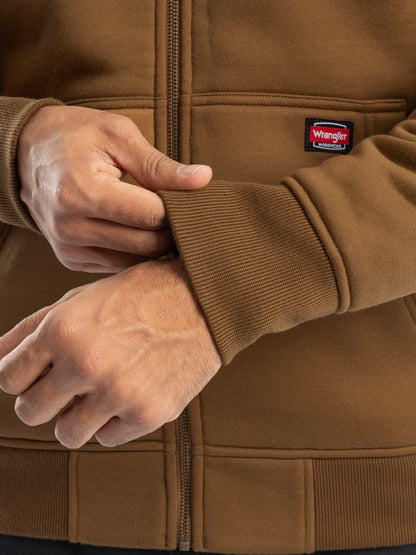 Workwear Men'S Durable Quilted Zip-Up Fleece Hooded Jacket, S-3XL (Men'S and Big Men'S)