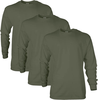 Gildan Adult Ultra Cotton Long Sleeve T-Shirt, Style G2400, Multipack