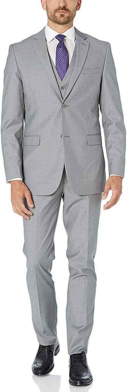 Adam Baker Men'S Classic Fit 3-Piece (Jacket, Vets, Trousers) Vested Suit Set - Many Sizes & Colors Available