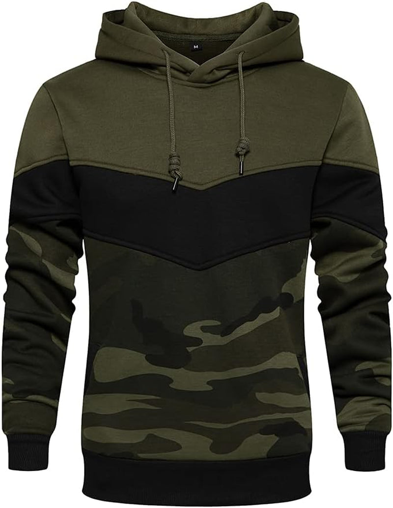 MANLUODANNI Mens Hooded Sweatshirt Casual Long Sleeve Drawstring Print Pullover Hoodies