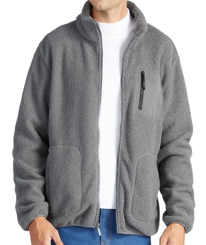 Men'S 220GSM Fleece Jacket, Warm with Pockets, Sizes S-3XL