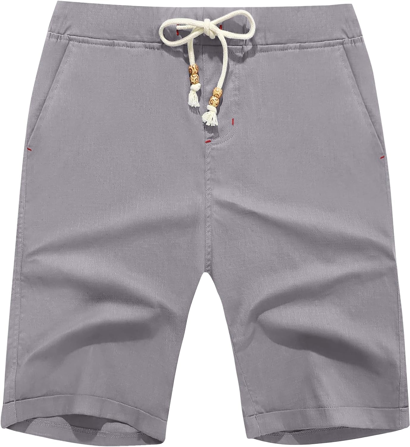 Boisouey Men'S Linen Casual Classic Fit Short Summer Beach Shorts