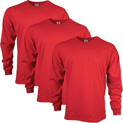 Gildan Adult Ultra Cotton Long Sleeve T-Shirt, Style G2400, Multipack