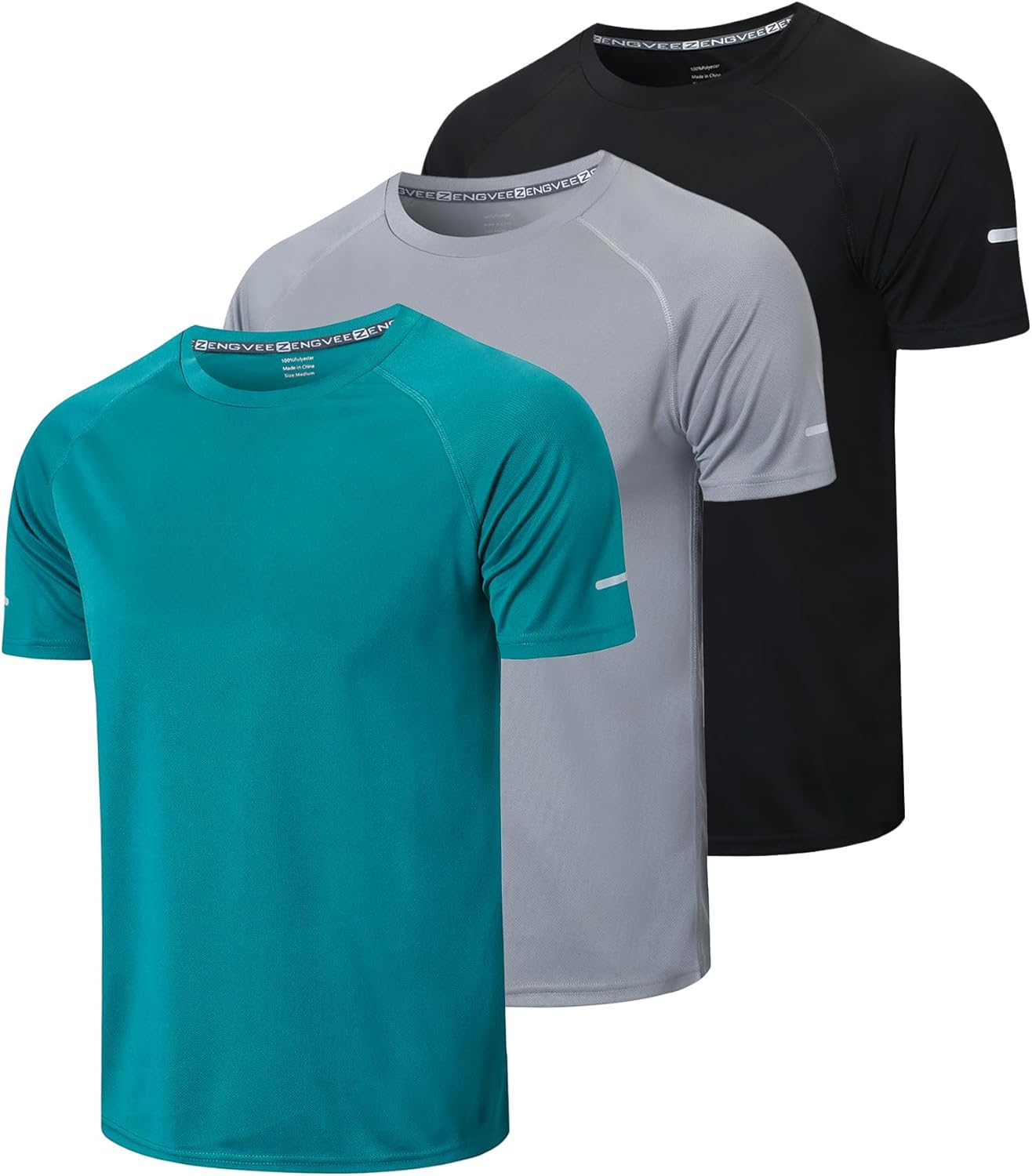 Frueo Men'S 1/3 Pack Workout Shirts Quick Dry Moisture Wicking Short Sleeve Mesh Athletic T-Shirts