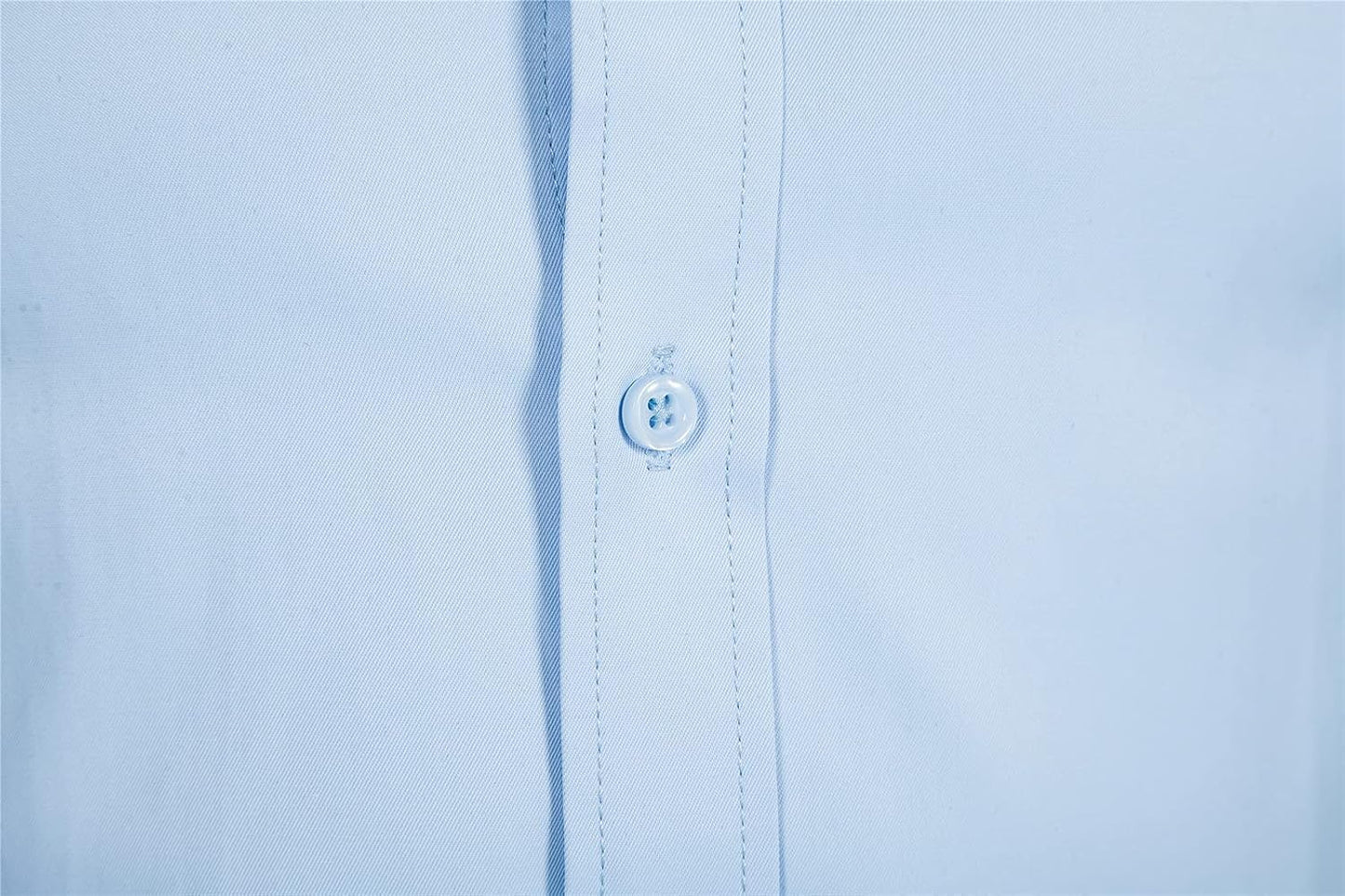 Men'S Long Sleeve Button up Shirts Solid Slim Fit Casual Business Formal Dress Shirt