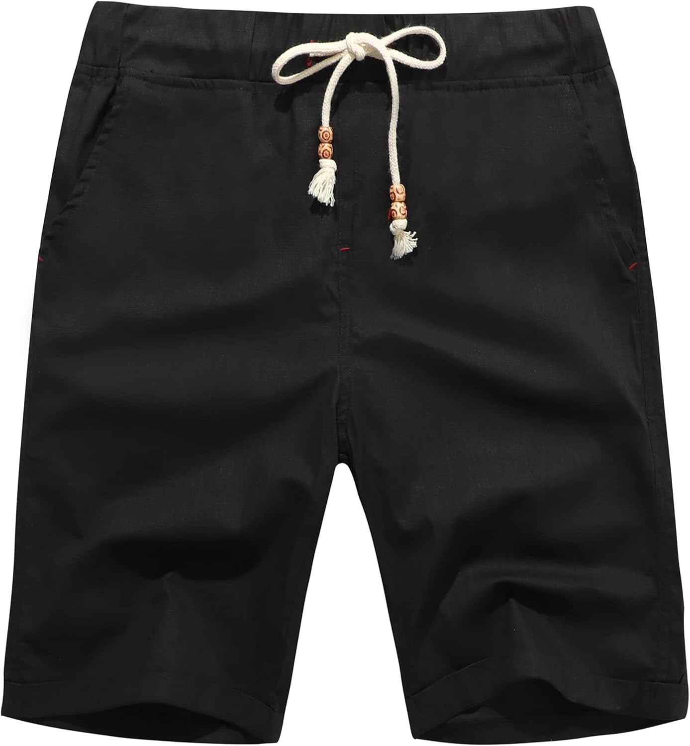 Boisouey Men'S Linen Casual Classic Fit Short Summer Beach Shorts