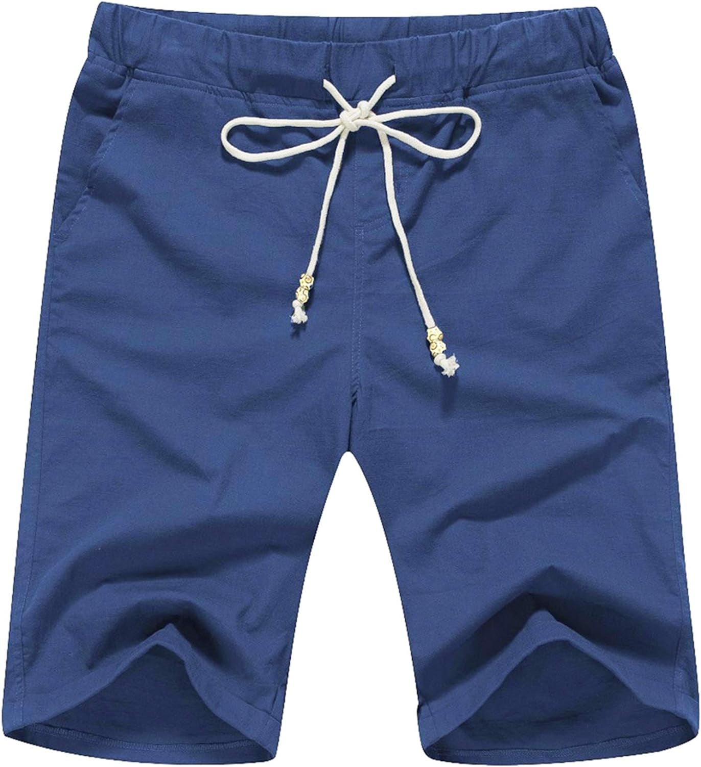 Boisouey Men'S Linen Casual Classic Fit Short Summer Beach Shorts