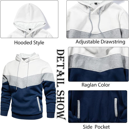 MANLUODANNI Mens Hooded Sweatshirt Casual Long Sleeve Drawstring Print Pullover Hoodies