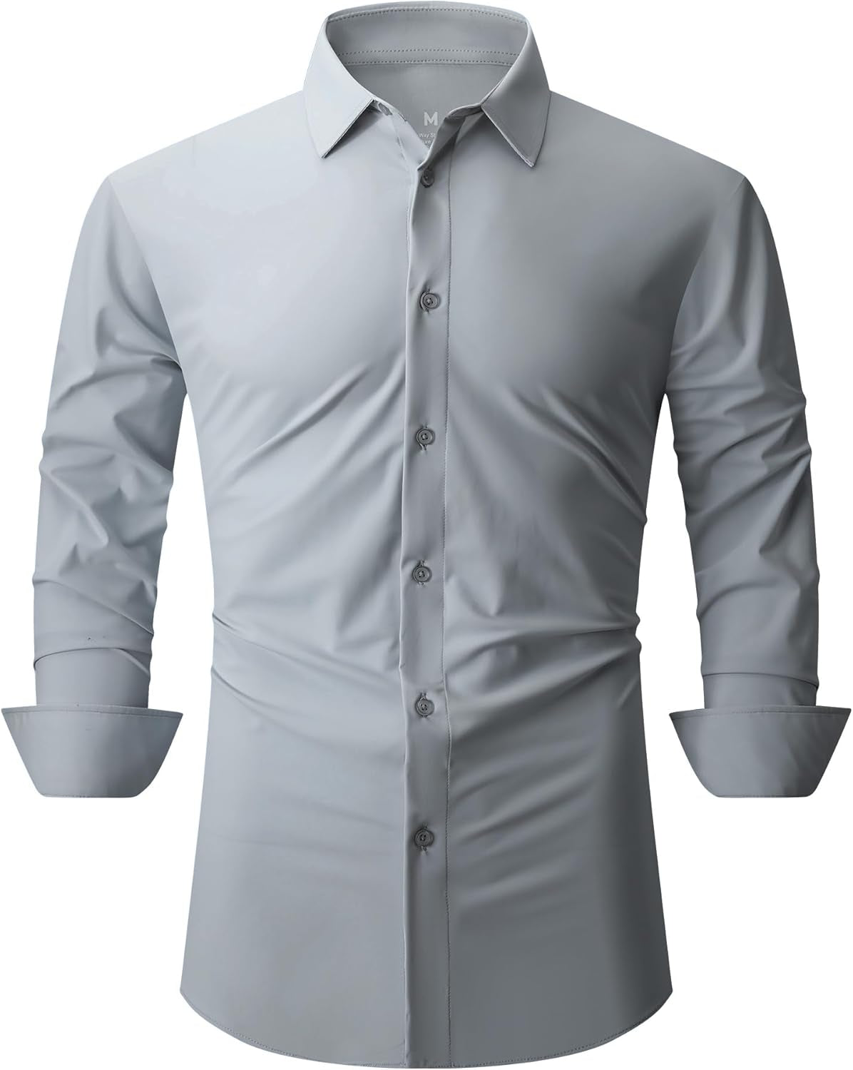 SAMERM Mens Dress Shirt Wrinkle Free Moisture Wicking 4-Way High Stretch Super Soft Casual Button down Shirts