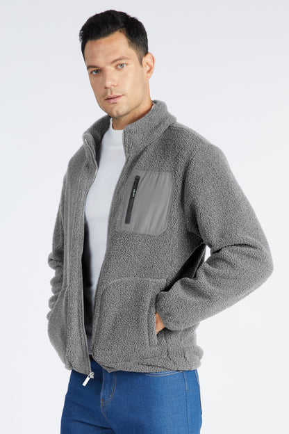 Men'S 220GSM Fleece Jacket, Warm with Pockets, Sizes S-3XL