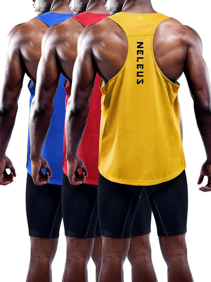 NELEUS Men'S Workout Running Tank Top Sleeveless Gym Athletic Shirts