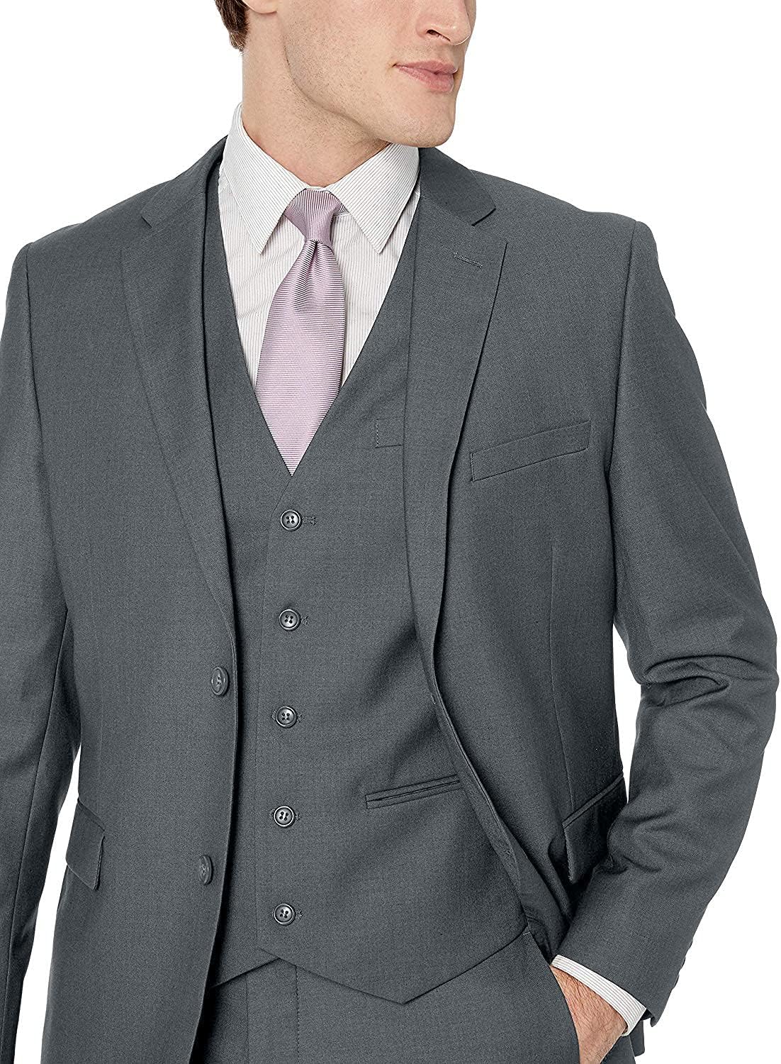 Adam Baker Men'S Classic Fit 3-Piece (Jacket, Vets, Trousers) Vested Suit Set - Many Sizes & Colors Available