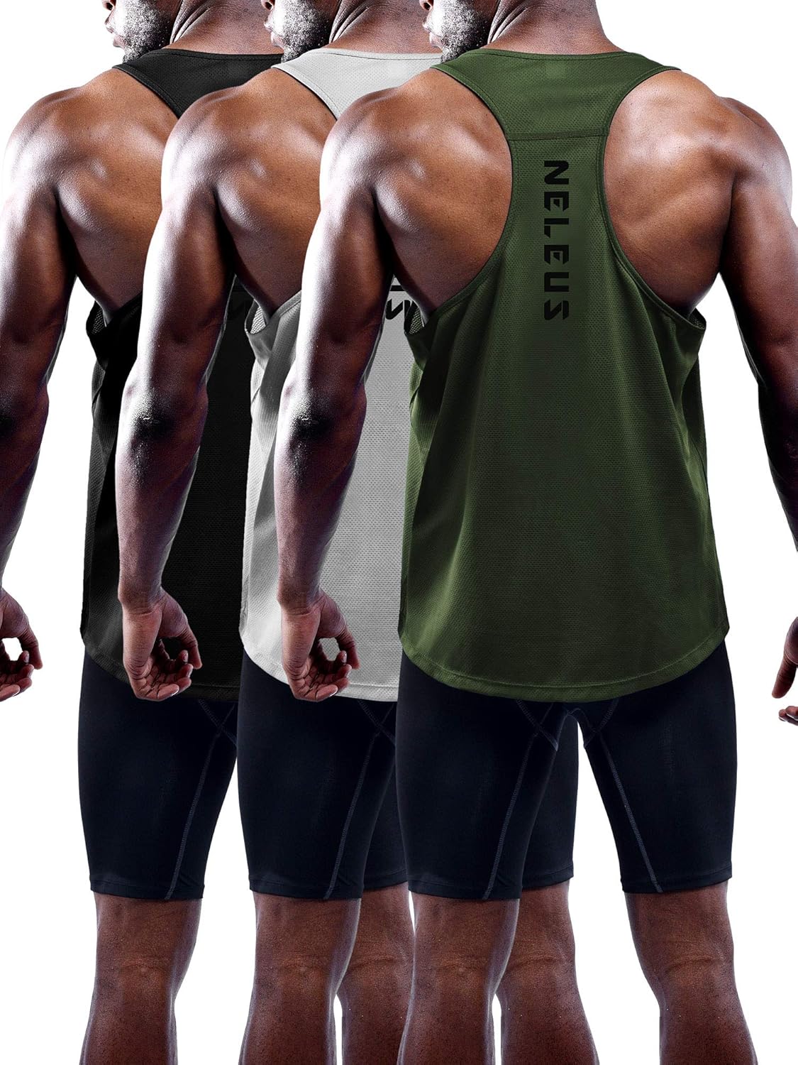 NELEUS Men'S Workout Running Tank Top Sleeveless Gym Athletic Shirts