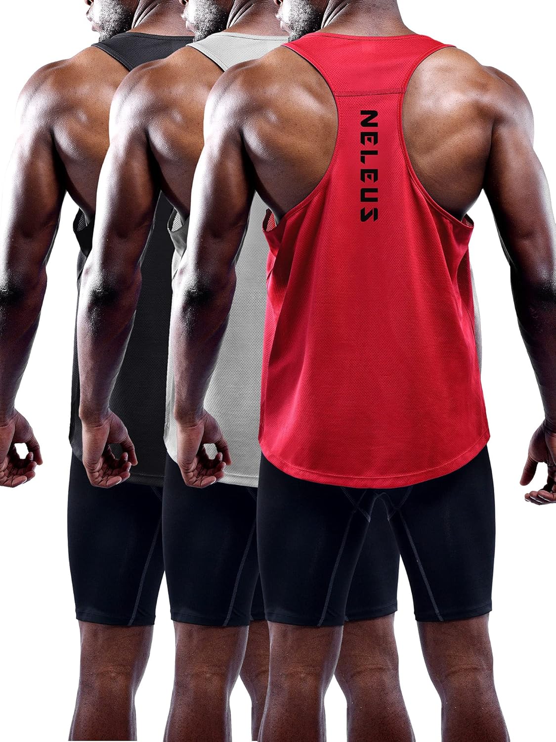 NELEUS Men'S Workout Running Tank Top Sleeveless Gym Athletic Shirts