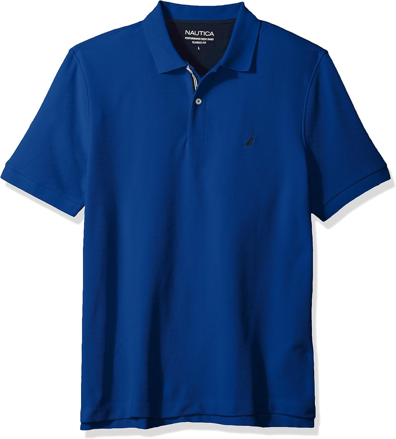 Nautica Men'S Classic Short Sleeve Solid Performance Deck Polo Shirt