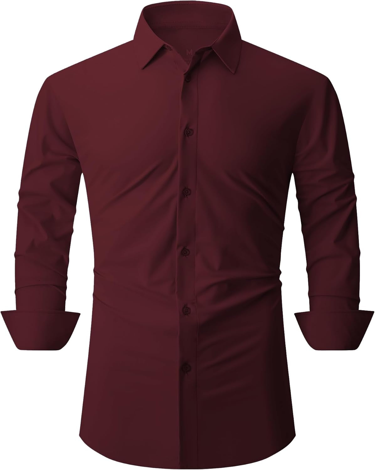 SAMERM Mens Dress Shirt Wrinkle Free Moisture Wicking 4-Way High Stretch Super Soft Casual Button down Shirts