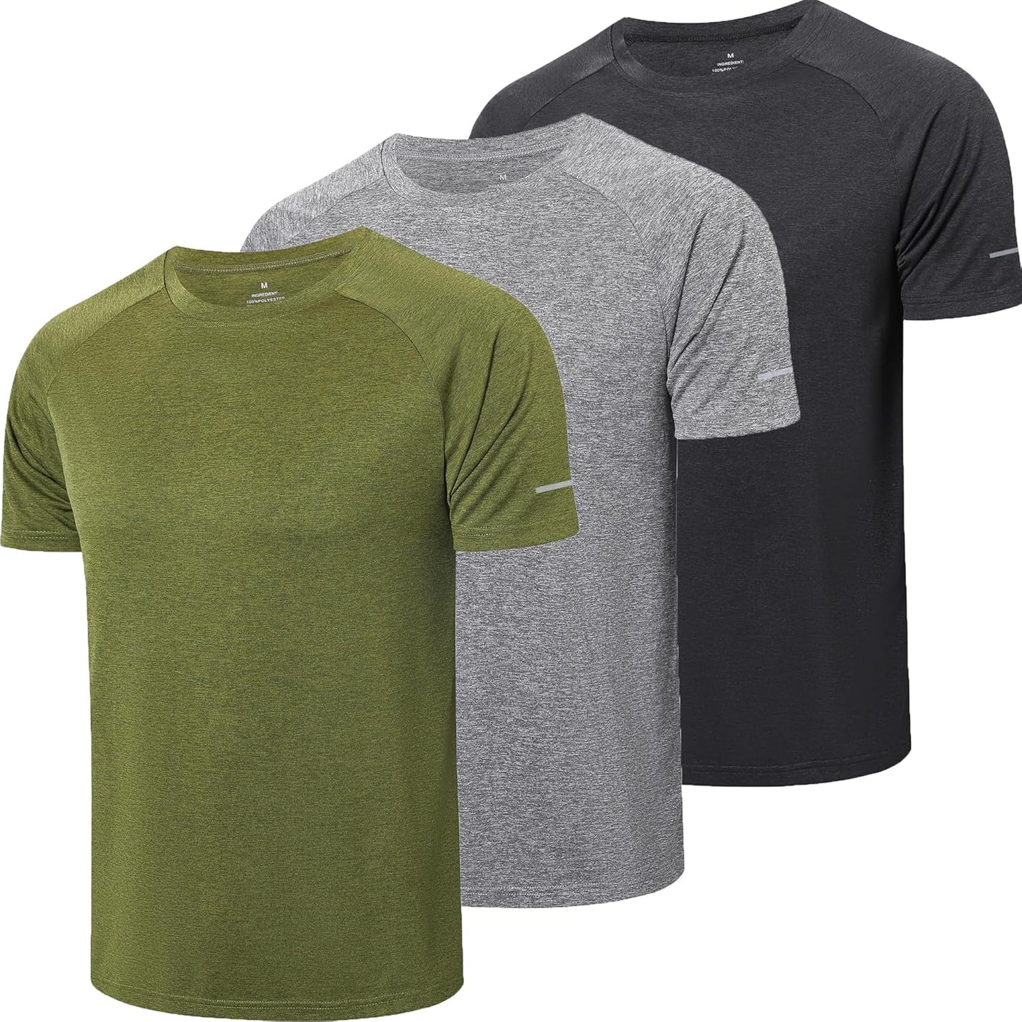 Frueo Men'S 1/3 Pack Workout Shirts Quick Dry Moisture Wicking Short Sleeve Mesh Athletic T-Shirts