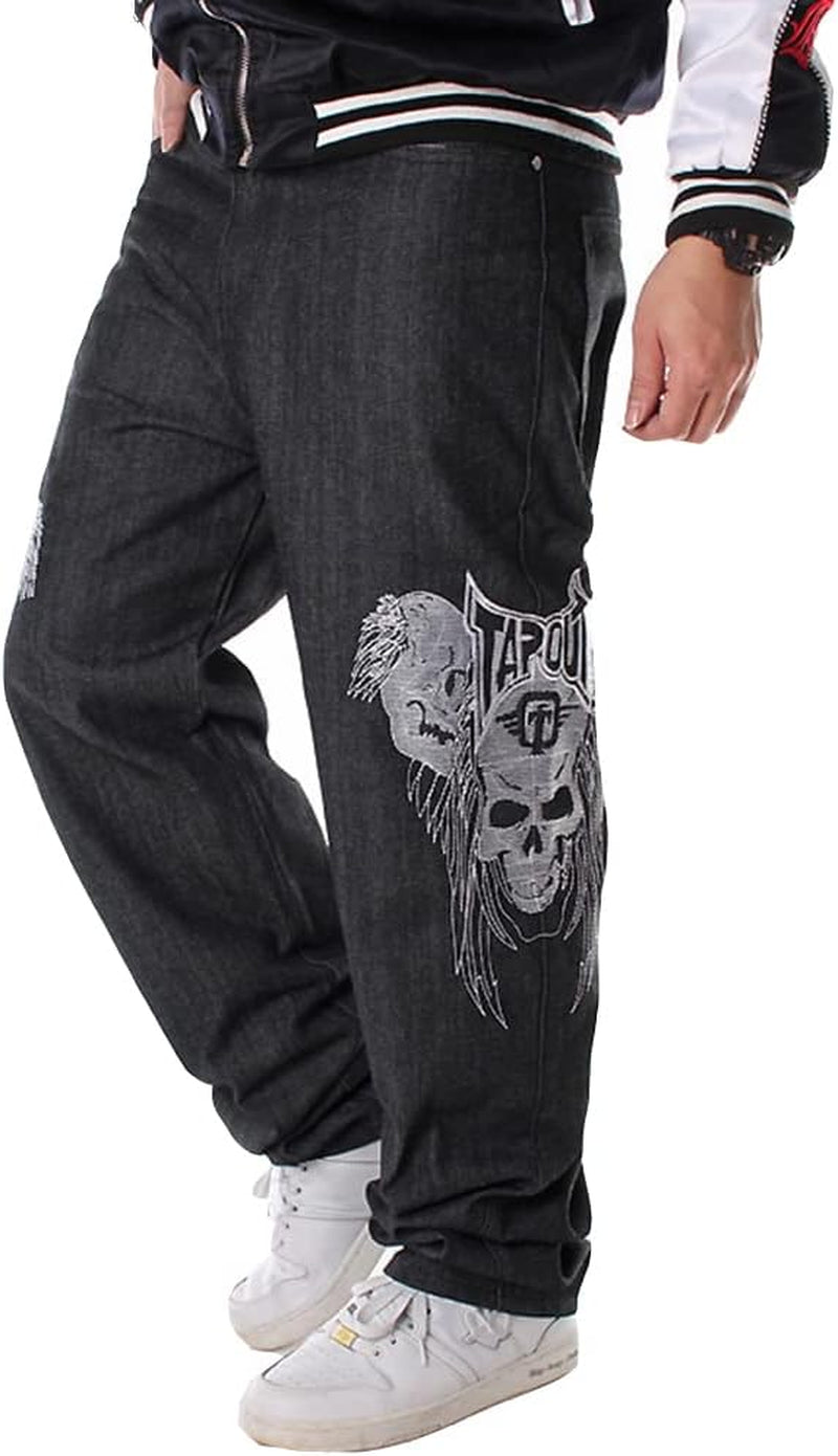 Baggy Jeans for Men Loose Fit Skateboard Pants Street Hip Hop Jeans