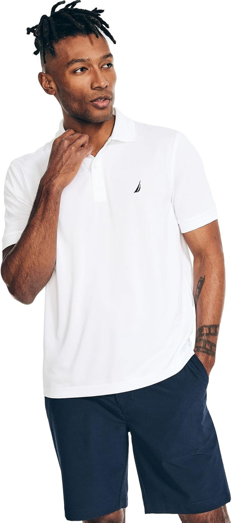 Nautica Men'S Classic Short Sleeve Solid Performance Deck Polo Shirt