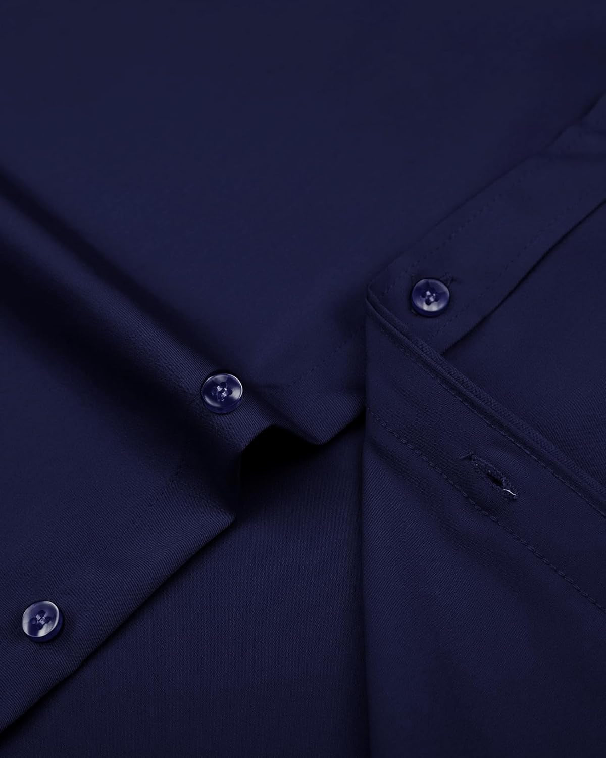 J.VER Men'S Dress Shirts Solid Long Sleeve Stretch Wrinkle-Free Formal Shirt Business Casual Button down Shirts