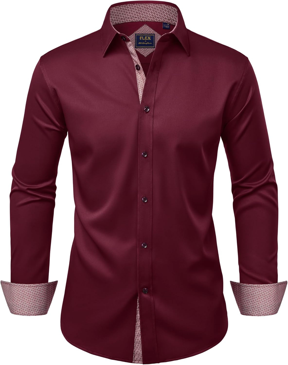 Alimens & Gentle Men'S Dress Shirts Long Sleeve Wrinkle-Free Business Casual Button down Shirt