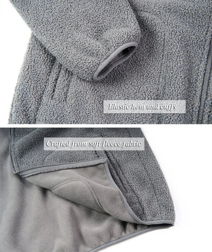 Men'S 220GSM Fleece Jacket, Warm with Pockets, Sizes S-3XL