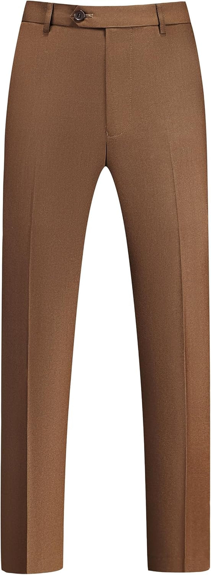 MOGU Mens Front Flat Casual Dress Pants Slim Fit