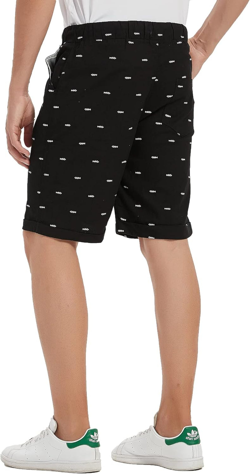 Janmid Men'S Linen Shorts Casual Drawstring Summer Beach Shorts for Men