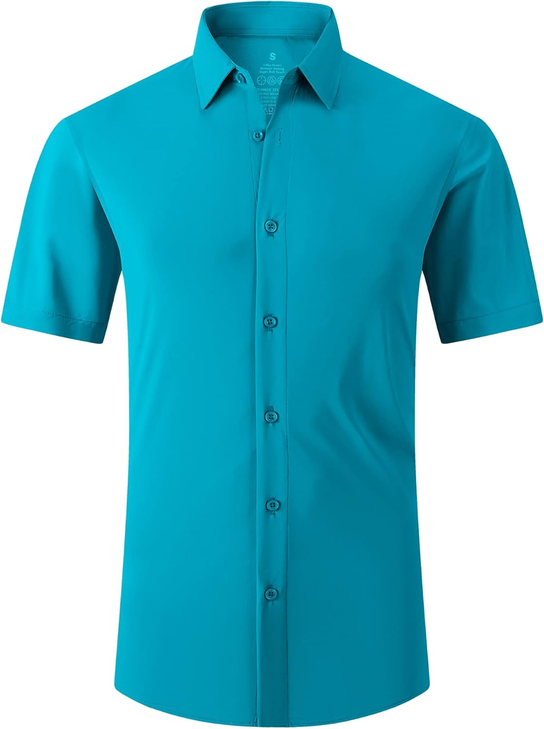 SAMERM Mens Dress Shirt Wrinkle Free Moisture Wicking 4-Way High Stretch Super Soft Casual Button down Shirts