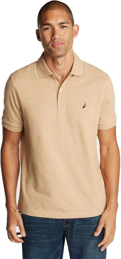 Nautica Men'S Classic Short Sleeve Solid Performance Deck Polo Shirt