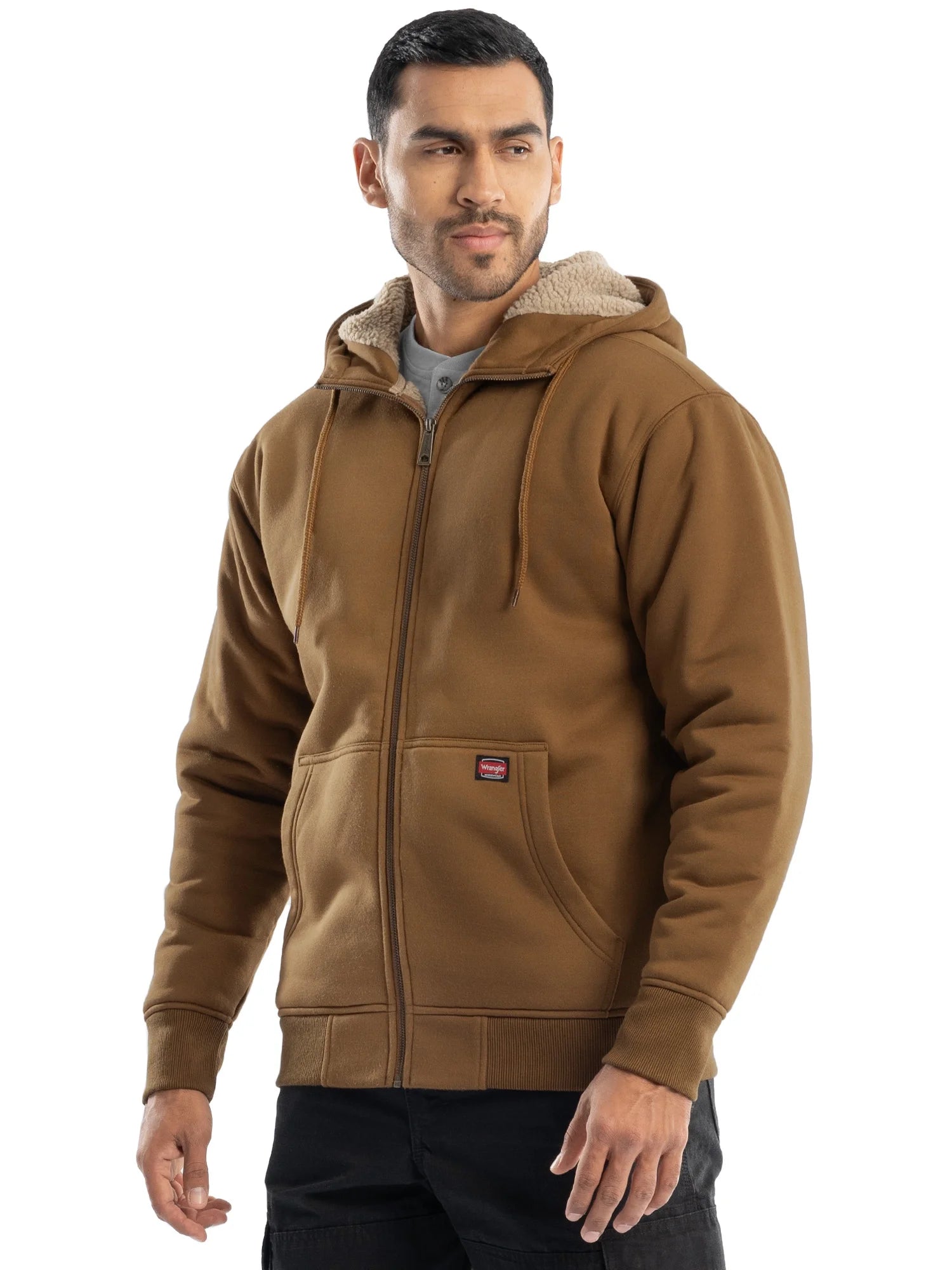 Workwear Men'S Durable Quilted Zip-Up Fleece Hooded Jacket, S-3XL (Men'S and Big Men'S)