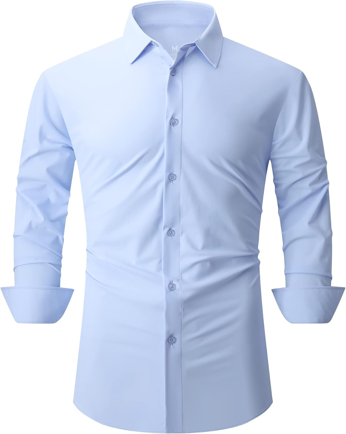 SAMERM Mens Dress Shirt Wrinkle Free Moisture Wicking 4-Way High Stretch Super Soft Casual Button down Shirts