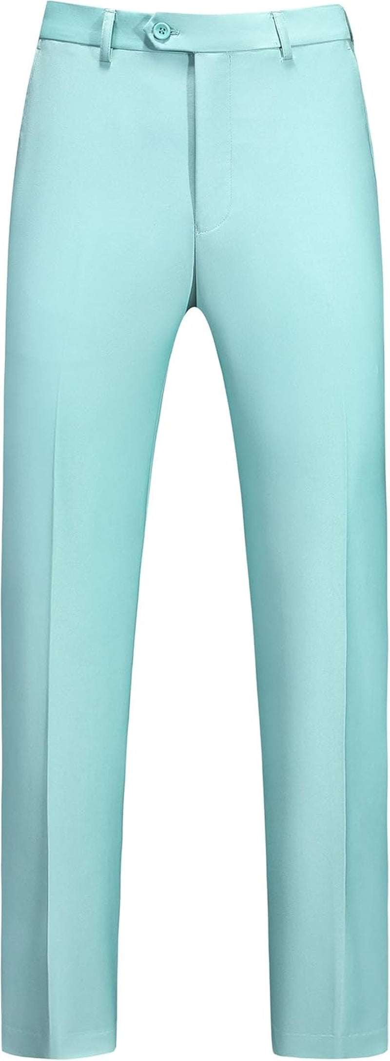 MOGU Mens Front Flat Casual Dress Pants Slim Fit