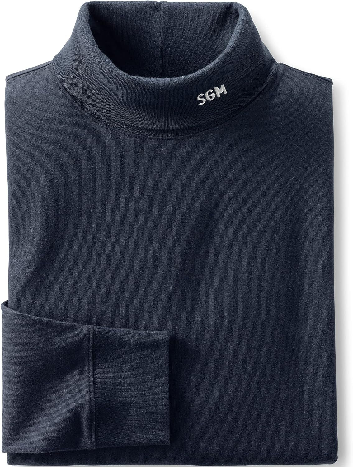 Lands' End Men'S Super-T Cotton-Blend Turtleneck Shirt