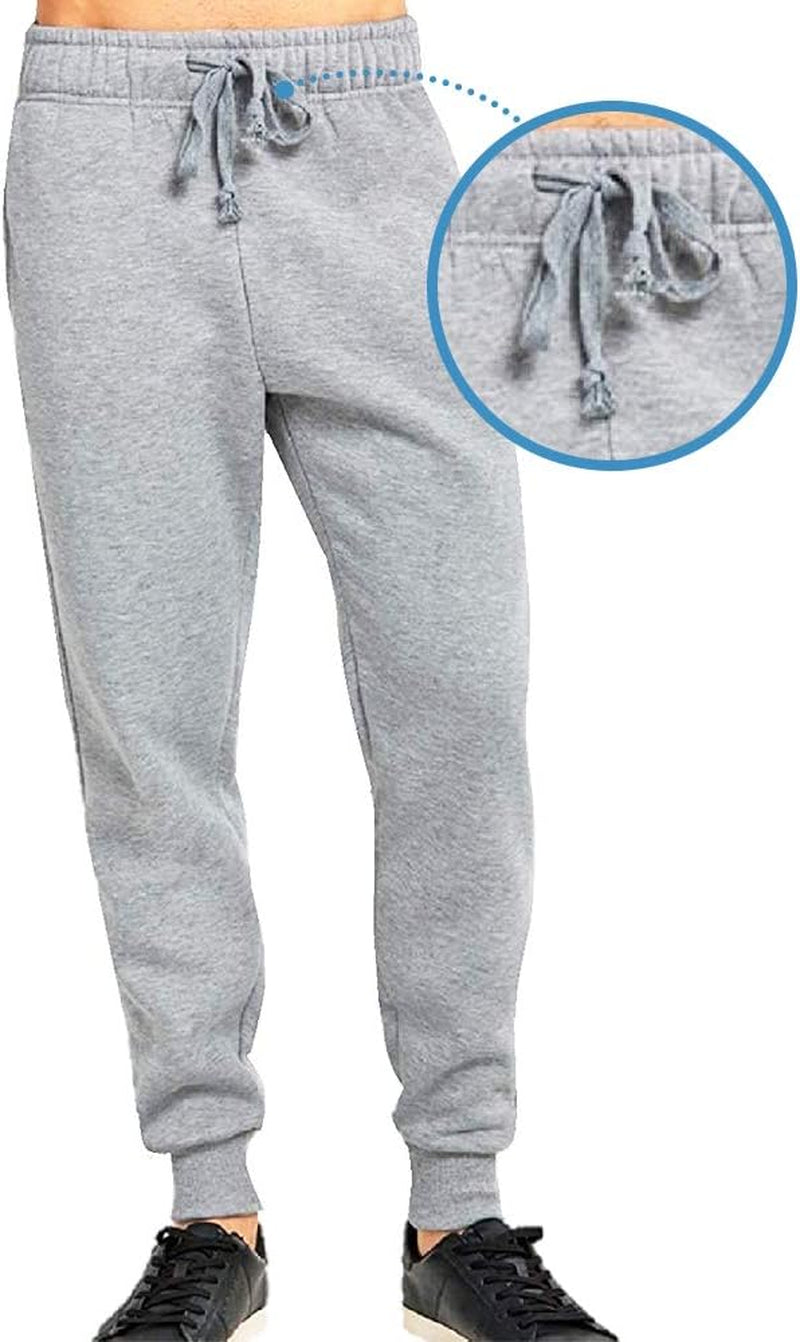 JMR Men'S Fleece Sweatpants and Jogger Pants with Side Pockets for Winter Cycling, Gym Training, or Everyday Use