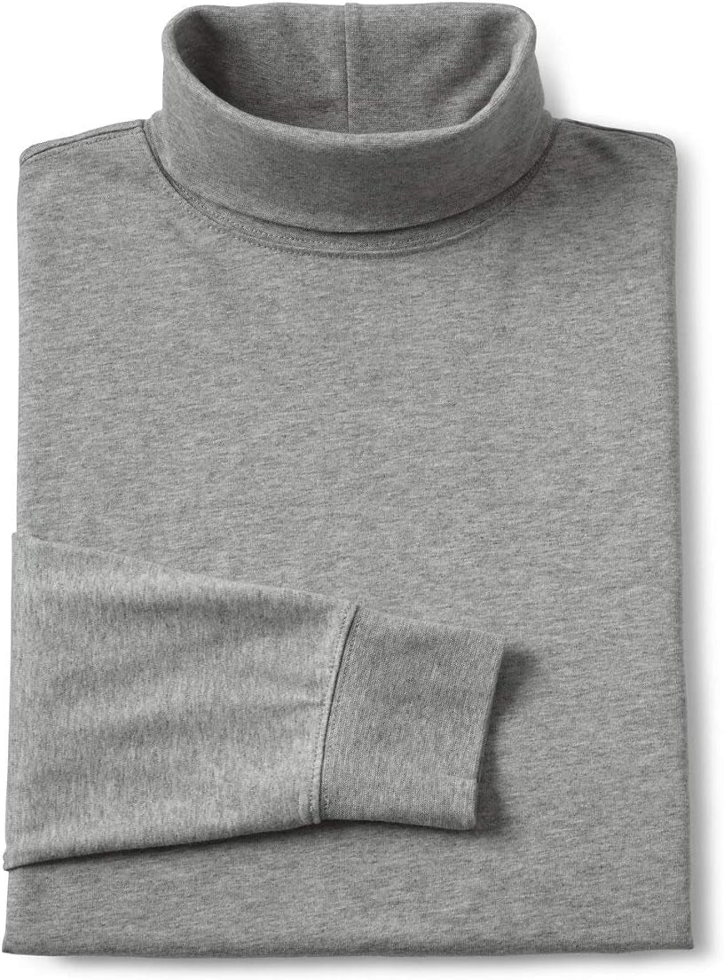 Lands' End Men'S Super-T Cotton-Blend Turtleneck Shirt