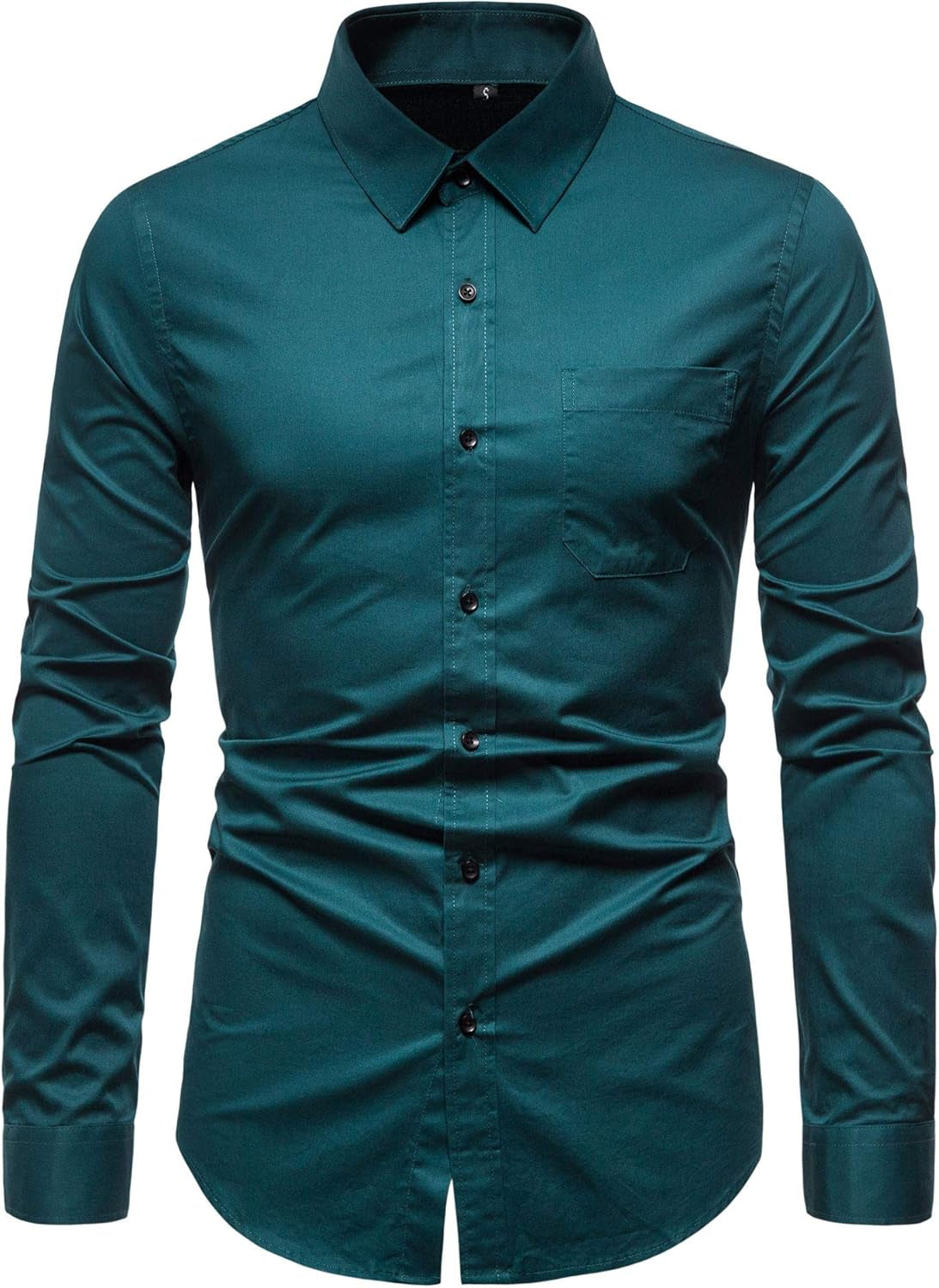 Men’S Long Sleeve Casual Button down Dress Shirts with Chest Pocket