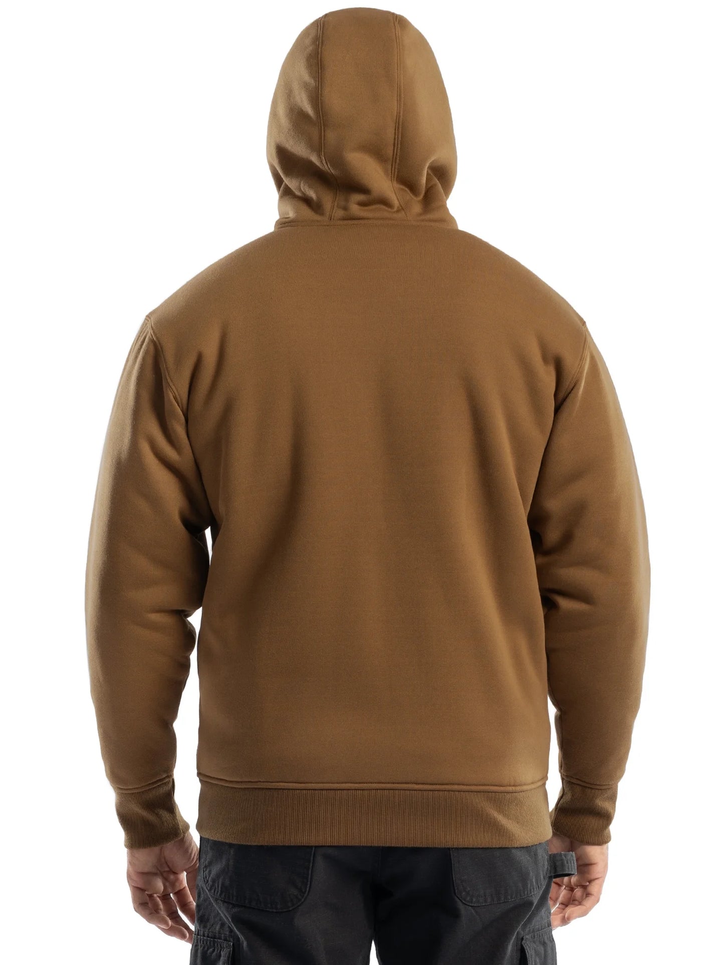 Workwear Men'S Durable Quilted Zip-Up Fleece Hooded Jacket, S-3XL (Men'S and Big Men'S)