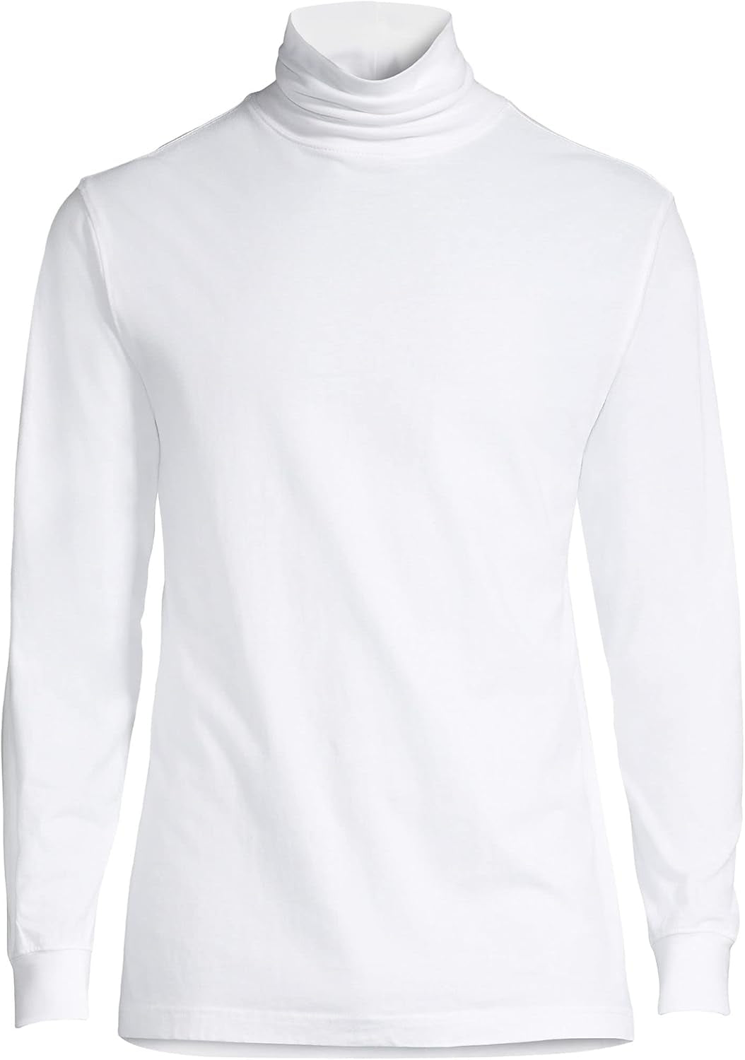 Lands' End Men'S Super-T Cotton-Blend Turtleneck Shirt