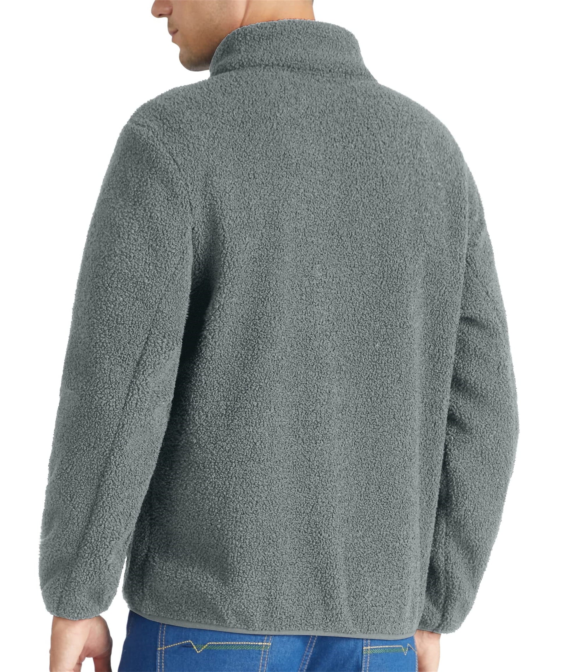 Men'S 220GSM Fleece Jacket, Warm with Pockets, Sizes S-3XL