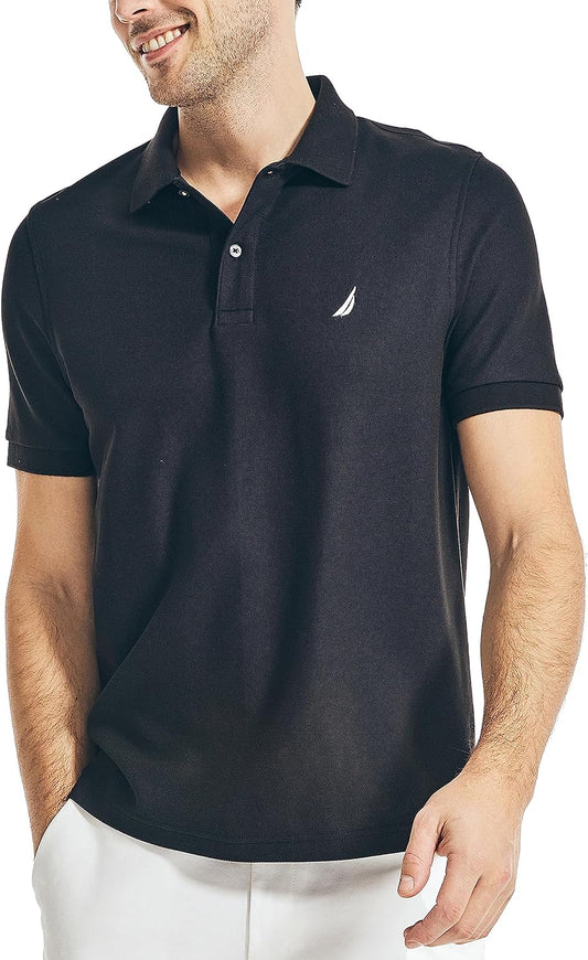 Nautica Men'S Classic Short Sleeve Solid Performance Deck Polo Shirt