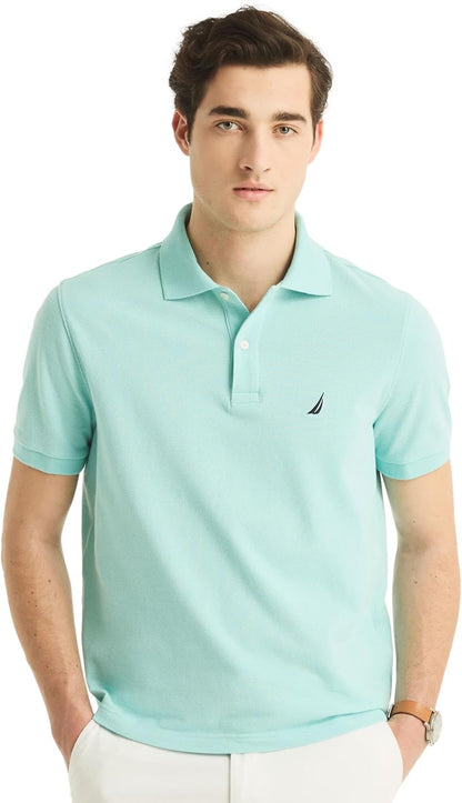 Nautica Men'S Classic Short Sleeve Solid Performance Deck Polo Shirt