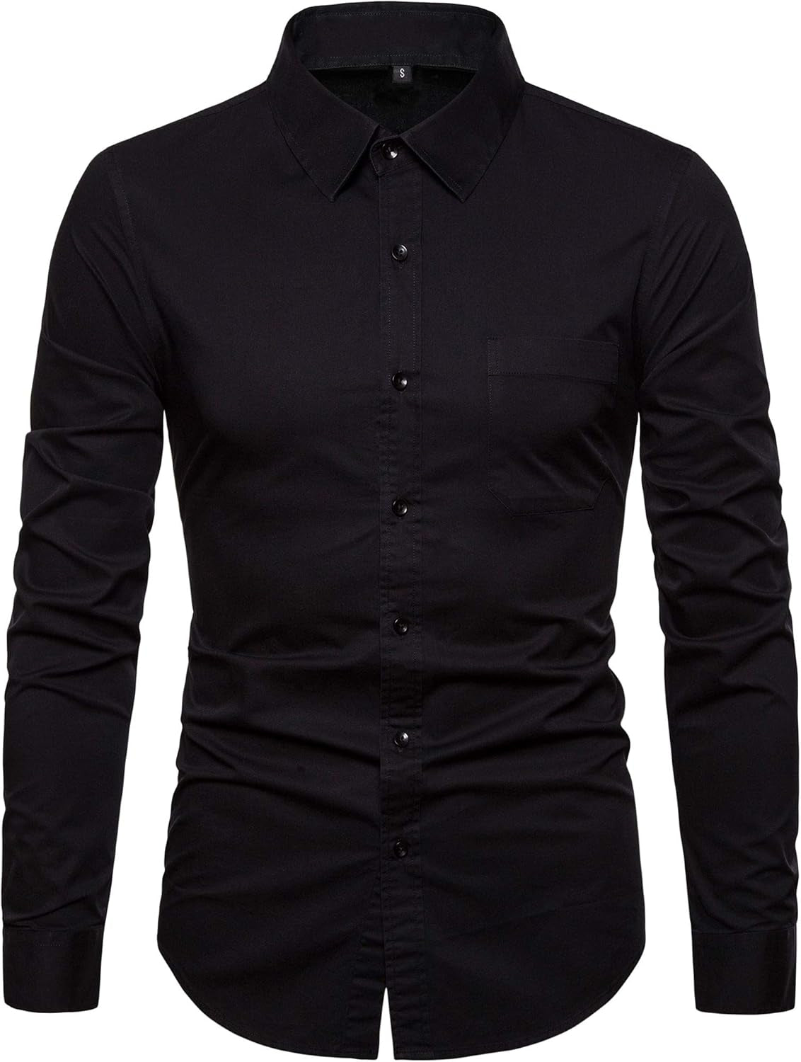 Men’S Long Sleeve Casual Button down Dress Shirts with Chest Pocket