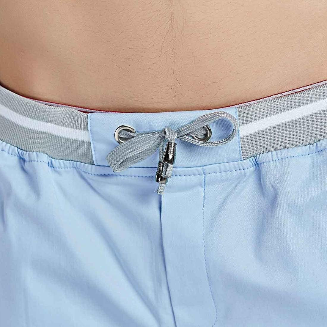 Justsun Mens Shorts Casual Classic Fit Cotton Summer Beach Shorts with Elastic Waist and Pockets